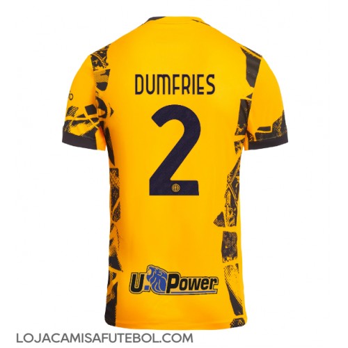 Camisa de Futebol Inter Milan Denzel Dumfries #2 Equipamento Alternativo 2024-25 Manga Curta